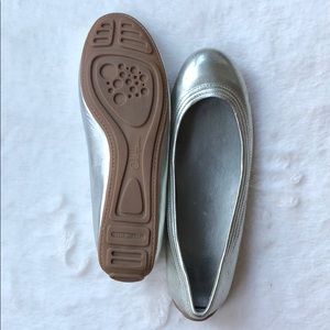 Cole Haan Nike Air silver ballet flats